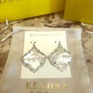 Kendra Scott Mother of Pearl Silver Earrings